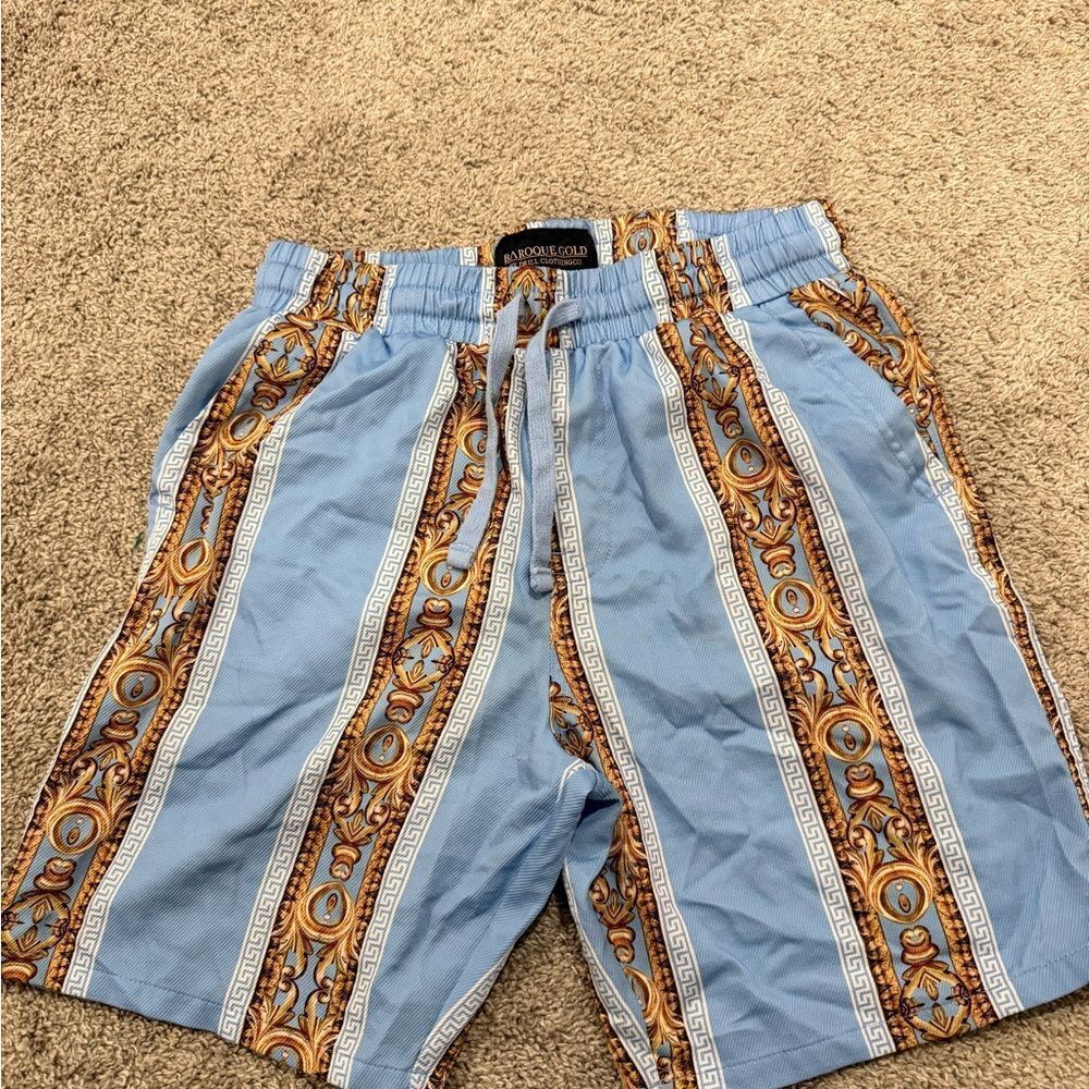 Baroque Gold Blue and Gold Shorts